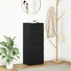 Credenza Rovere Nero 37,5x35x99 Cm İn Legno Multistrato /