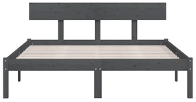 Giroletto grigio in legno massello di pino 120x190 cm uk doppio