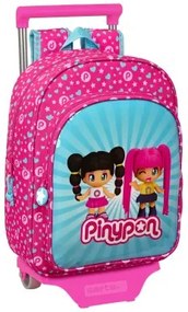 Trolley per la Scuola Pinypon Azzurro Rosa 26 x 34 x 11 cm