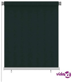 vidaXL Tenda a Rullo per Esterni 120x140 cm Verde Scuro HDPE