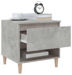 Comodini 2 pz Grigio Cemento 50x46x50 cm in Legno Multistrato