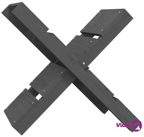 vidaXL Portaceppi Grigio 47x39,5x48 cm in Legno Massello di Pino