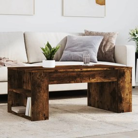 Tavolino Da Salotto Rovere Fumo 102x55x42 Cm Legno Multistrato /