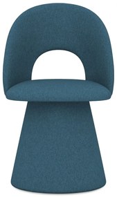 Sedia da pranzo blu in imbottito Kalo – Makamii