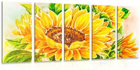 Quadri 5 pezzi – Girasole splendido