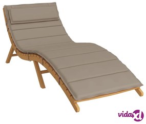 vidaXL Cuscino per Lettino Tortora 180x60x3 cm in Tessuto Oxford