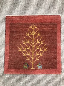 Gabbeh Tappeto persiano 40x40 Rosso (Iran) Annodato A Mano