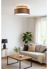 Plafoniera GRACE 1xE27/60W/230V diametro 40 cm beige/marrone