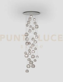 Oto sospensione rc fume' rigato nickel satinato 12 luci attacco g9