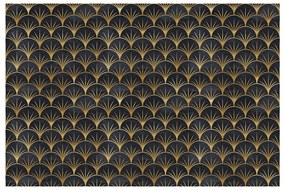 Carta da parati decorativa per mobili in nero e oro Youlika - Ambiance