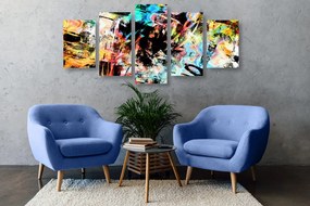 Quadri 5 pezzi – Arte di graffiti unica