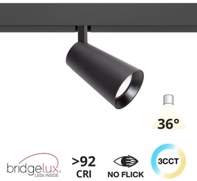 Faro LED 30W Magnetico CCT CRI92 36° Nero 48V - BRIDGELUX LED Colore Bianco Variabile CCT