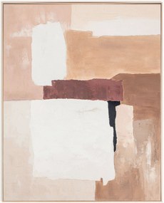 Quadro su tela dipinto a mano con cornice in legno Desert Echo