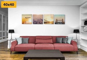 Set di quadri – Londra con alba