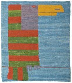 Kilim Tappeto 100 x 90 (Tacchino) Tessuto A Mano
