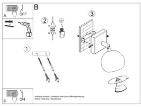 Sollux SL.0443 - Faretto da parete OCULARE 1xGU10/10W/230V
