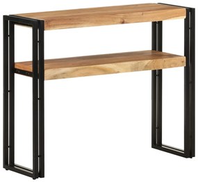 Tavolo Consolle 90x30x75 Cm İn Legno Massello Di Acacia /