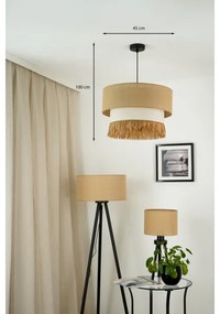 Brilagi - Lampadario a cavo WINNETOU BOHO 1xE27/15W/230V Ø 45 cm marrone/crema