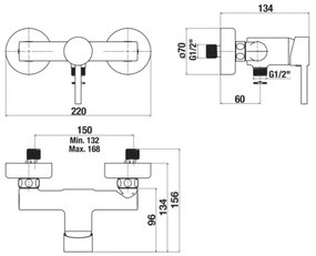JIKA H3312F77164001 - Miscelatore doccia MIO nero opaco