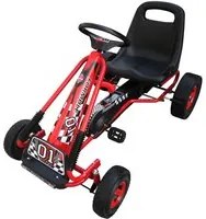 Go-kart a pedali per bambini, sedile regolabile, rosso cod mxl 69744