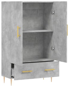 Credenza grigio cemento 69,5x31x115 cm in legno multistrato