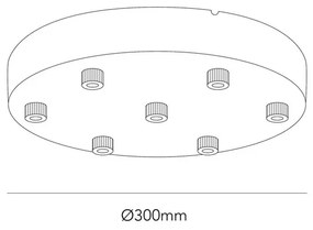 Ceiling Base Ø300/7 Lampade a Sospensione Black - LIGHT-POINT