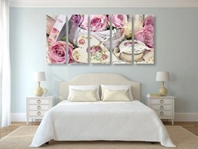 Quadri 5 pezzi – Stile vintage romantico