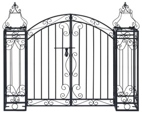 Cancello Ornamentale Da Giardino Ferro Battuto 22x20,5x100 Cm /