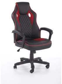 Sedia da ufficio HELO nera/rossa