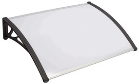 ASUKA - pensilina in policarbonato alveolare opaco porta ingresso 120 x 120 cm