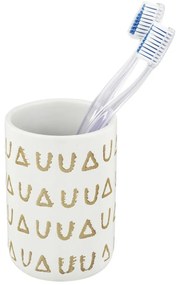 Tazza in ceramica beige per spazzolini da denti Avila - Wenko