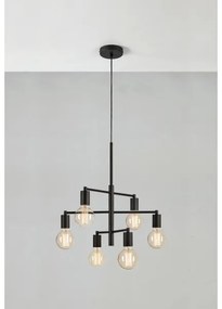Markslöjd 108717 - Lampadario a sospensione con filo CIELO 6xE27/40W/230V nero