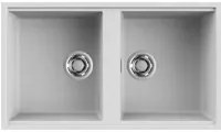 Lavello Elleci Incasso 2 vasche 83,6x48,8 Best 450 Sottotop Granitek Bianco LGB45068BSO