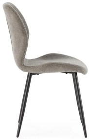 Sedie da pranzo in set grigio chiaro in imbottito 4 pz Ansu – Marckeric