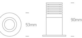 WHITE COB LED 7W WW DARK LIGHT IP65 38deg 700mA