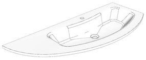 Lavabo a incasso rettangolare Jolly in resina bianco