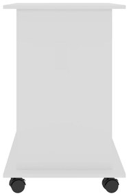 Scrivania per computer bianco lucido 80x50x75 cm in truciolato