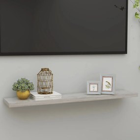 Scaffale A Parete Grigio Cemento 120x23,5x3,8 Cm İn Mdf /