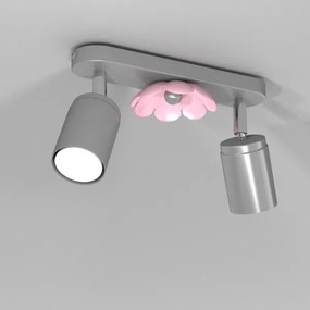 Faretto FLOWER 2xGU10/8W/230V cromo opaco