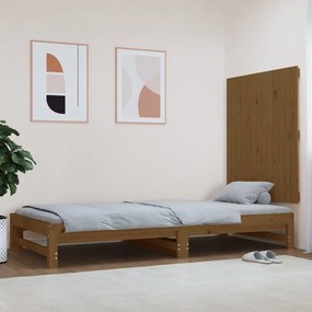 Testiera Da Parete Ambra 82,5x3x90cm İn Legno Massello Di Pino /