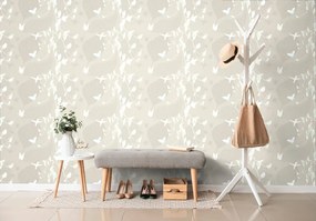 Carta da parati – Bellissime farfalle su sfondo grigio