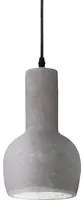 Sospensione Industrial-Minimal Oil-3 Metallo Cemento Grigio 1 Luce E27