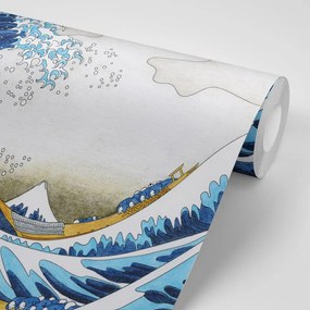 Carta da parati – Riproduzione La grande onda di Kanagawa - Katsushika Hokusai
