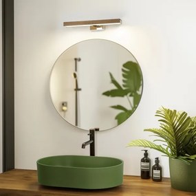 Brilagi-Illuminazione a LED per specchi da bagno WOODY MIRROR LED/8W/230V IP44 quercia/cromo