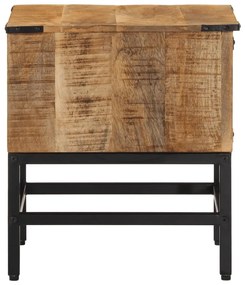 Comodino 40x40x45 cm in legno massello di mango