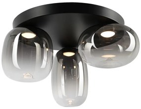 Plafoniera LED VASO LED/12W/230V diametro 42 cm nero/fumé