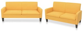 Set Divani 2 Pz İn Tessuto Giallo /