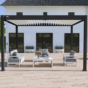 Pergola bioclimatica Ombréa autoportante 3x4M in alluminio (diversi colori)