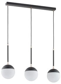 Lampadario a sospensione con filo VOLDA 3xE14/40W/230V nero