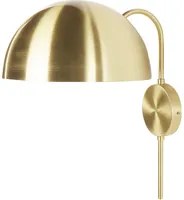 Lampada da parete con paralume in metallo dorato camera da letto soggiorno glamour